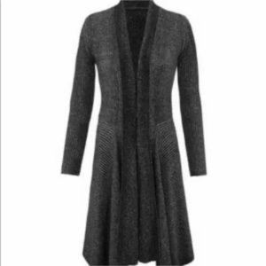 CAbi 3530 black marled cloaked cardigan.